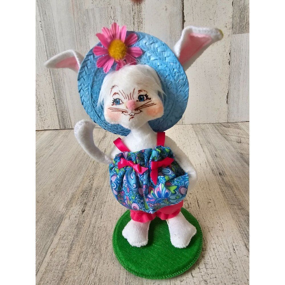 Annalee bunny spring parade blue dress girl